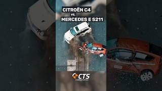 HIGHSPEED CARCRASH: Citroen C4 // Mercedes E S211 #shorts #mercedes #car #crash #S211 #benz