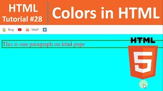 HTML Tutorial #28 - Colors in HTML (Background, Text and Border Colors)