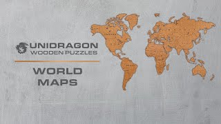 World Map | Wooden Puzzle | Unidragon