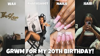 GRWM FOR MY 20th BIRTHDAY! girl maintenance + photoshoot + more | Semaj Lesley