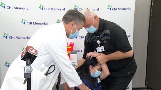 Nurse Faints While Speaking to Reporters After Getting Vaccine