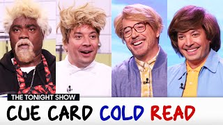 Cue Card Cold Read with Tracy Morgan and Robert Downey Jr. | The Tonight Show Starring Jimmy Fallon