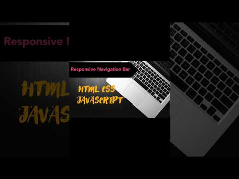 Responsive navigation bar Responsive design #html #css #javascript #shorts #shortvideo