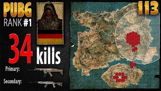 PUBG Rank 1 - MarcoOPz 34 kills [EU] DUO - PLAYERUNKNOWN'S BATTLEGROUNDS #113