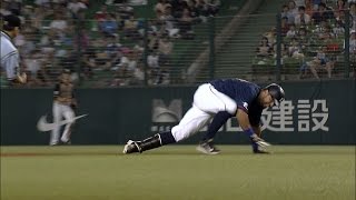 【プロ野球パ】ダルマならぬ、メヒアさんが転んだ！ 積極走塁が裏目に… 2014/08/17 L-F