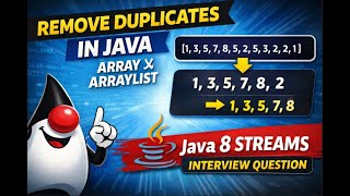 Remove Duplicate Elements from Array and ArrayList in Java | Java 8 Streams Interview Question
