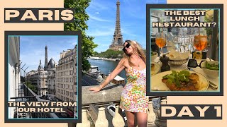 Cheapest Hotel with a view of the Eiffel Tower (+ Balcony ) | French restaurant | Day 1