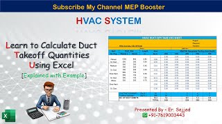 Learn to Calculate Duct Takeoff Quantities Using Excel