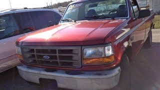 1996 フォード F-150 XL 4.9L I6 始動、クイック ツアー、排気ビュー付き回転数 - 66K