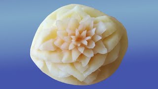 Potato Vegetable Carving design in flower