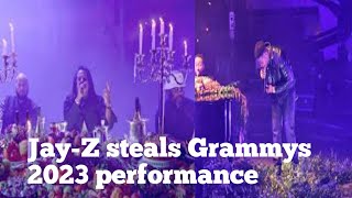 Jay Z Grammy Awards-  Jay-Z steals Grammys 2023 performance with 8-minute after boycott