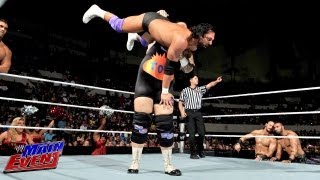 Tons of Funk & The Great Khali vs. Team Rhodes Scholars & Heath Slater: WWE Main Event