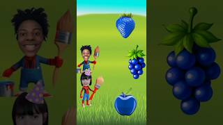 Apples are red, not blue!!#shorts #animation #funny #education