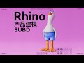 Rhino SubD Duck Body and Head Explanation 01