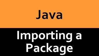 importing a Java Package