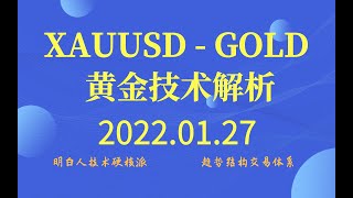 2022.01.27『 XAUUSD 黄金兑美元 』技术解析