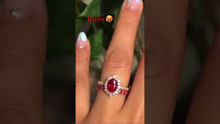 😍Stunning July Birthstone Ruby Ring 💍 #ruby #ring #shorts #viral