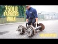 Strongman try 750LB Farmer Walk || Vytautas Lalas v Marius Lalas