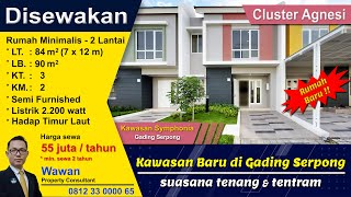 Disewakan Rumah 7x12 di Cluster Agnesi Summarecon Serpong