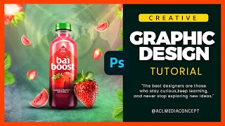 Bai Boost Strawberry Watermelon Creative Graphic Design Tutorial