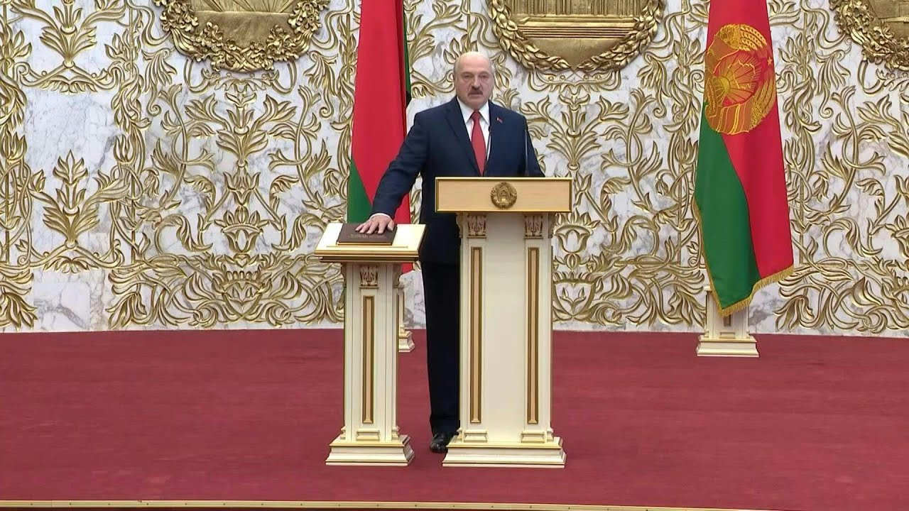 Belarus Leader Lukashenko Sworn In At Secret Ceremony | AFP - YouTube