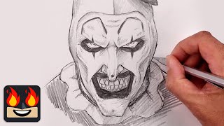 How To Draw Art the Clown | Terrifier