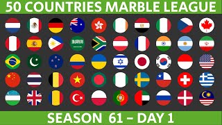 50 Countries Marble Race League Season 61 Day 1/10 Marble Race in Algodoo