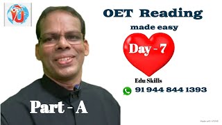 Edu Skills: Day -7  Reading Part - A:  Fractures:Strategies \u0026 Tips:   Fall in LOVE with OET  Reading