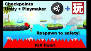 2D Platformer with Unity and Playmaker - Check Point & Respawn
