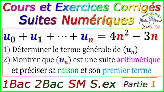 Les Suites Numériques - Cours et Exercices corrigés - 2Bac – [Partie1]