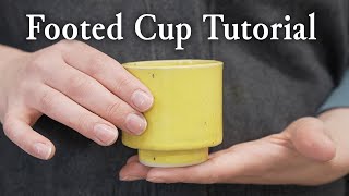 How to Slab Build a Cup with a Raised Foot // Slab Template Tutorial