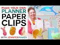 DIY Planner Paperclips from Cardstock + How to Deboss with Cricut!