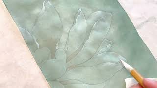 #慢視頻 窺視絹繪荷花（二之二）| Peep at Drawing Lotus on Silk 2/2