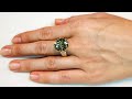 neon titanium tourmaline ring 10.53 carats by kat florence