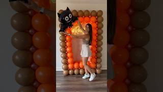 How to make a photo booth using a Halloween theme. Decoration idea for Halloween #balloondecoration