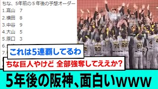 5年後の阪神、めっちゃ面白いwwwwwwwwwwwwww【阪神タイガース優勝/日本一/プロ野球/なんJ・ 2ch5chスレまとめ/中野拓夢/木浪聖也/佐藤輝明/森下翔太/ノイジー/近本光司/大山悠輔】