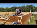 Two friends built a house out of insulated timber with their own hands