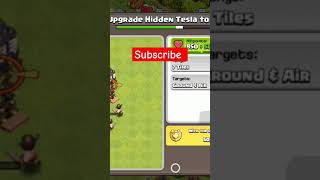 Hidden Tesla upgrade level 9 #clashofclans #shorts