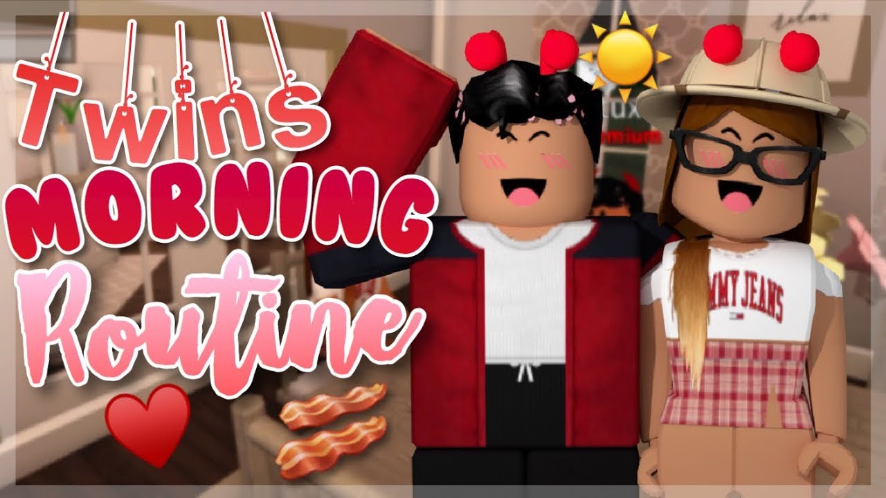 Twins Morning Routine Roblox Bloxburg Roleplay Youtube