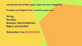 8 JavaScript Data Types Explained in 30 Seconds | Primitive vs Objects Simplified