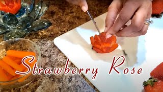 Strawberry Rose tutorial | Valentines day special food art