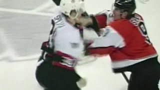 Jason Spezza vs Patrick Sharp Mar 5, 2004