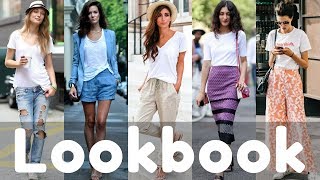 Summer White Tshirt Outfit Ideas / Tshirt Dresses  | Fashion Lookbook 2018