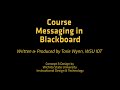 How-to Use the Course Messages Tool in Blackboard