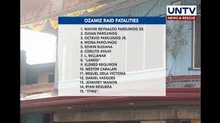 Northern Mindanao police releases names of 15 fatalities in the deadly raid in Ozamiz City