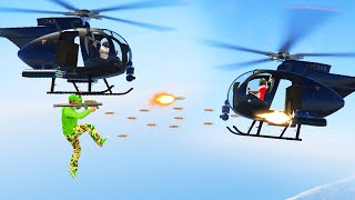 EXTREME HELICOPTER vs. HELICOPTER BATTLES! (GTA 5 Funny Moments)