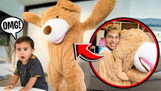 Giant TEDDY BEAR PRANK on BABY MILAN!!! (UNEXPECTED REACTION) | The Royalty Family