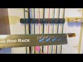 PLUSINNO Fishing Pole Organizer Holder Wall Rack