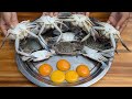 Easy Crispy Crab Cooking | Deep Fried Crab Recipe | Crunchy Crab Cooking and Eating