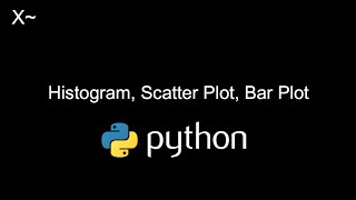 Histogram, scatter plot, and bar plot in Python